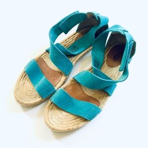 Ugg blue Mila gladiator espadrille sandals